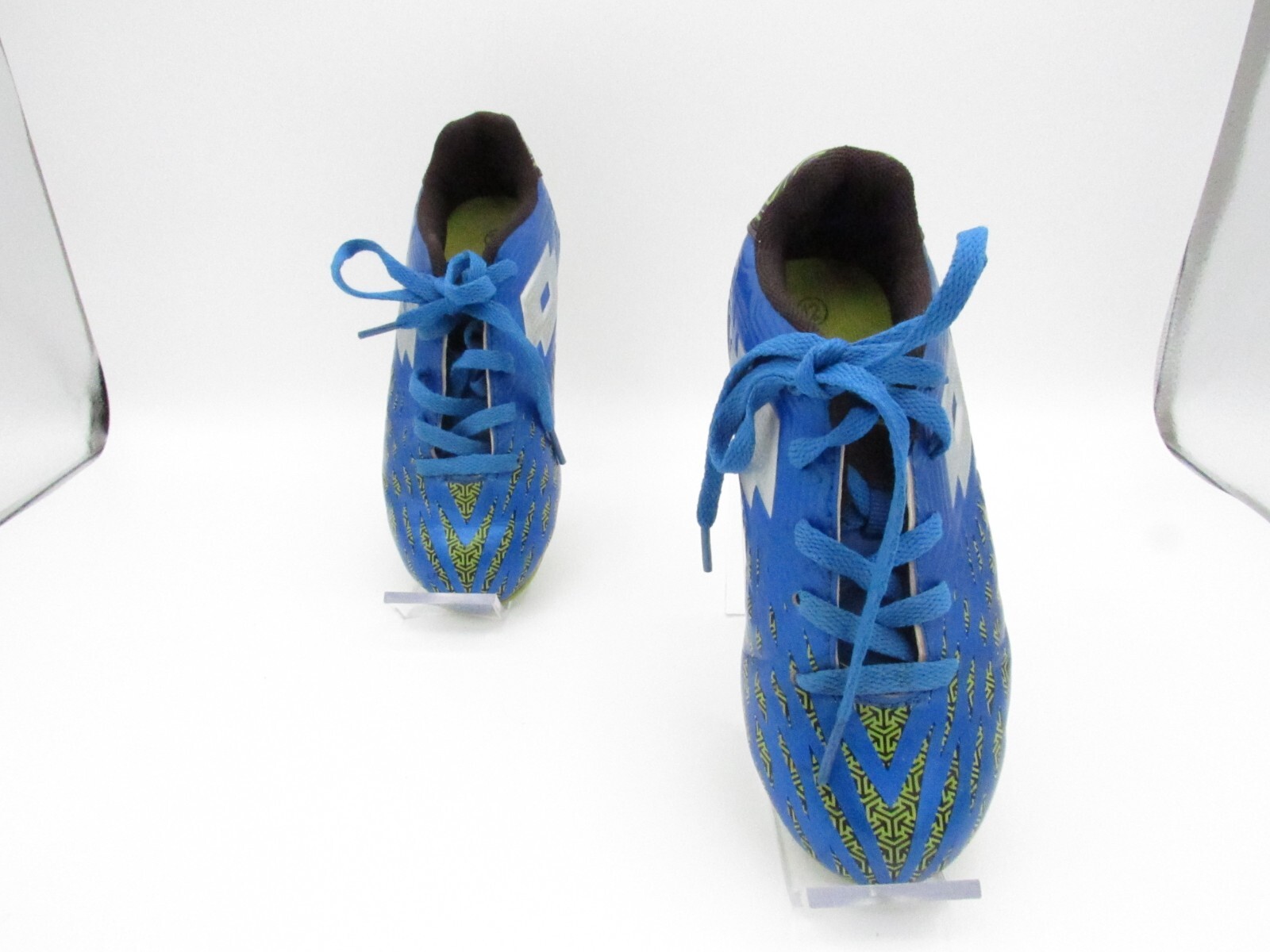 Lotto Tacchetti Calcio Bambini Campione Ragazzi o Ragazze Blu Giallo (Taglia 12)