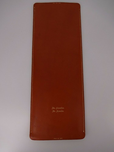 Vintage Mens The Executive Tie Traveler Holder 3 Ties Leather Sleeve Travel