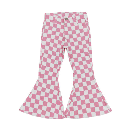 Pantalones de mezclilla a rayas azul claro boutique para niñas - Imagen 5 de 6