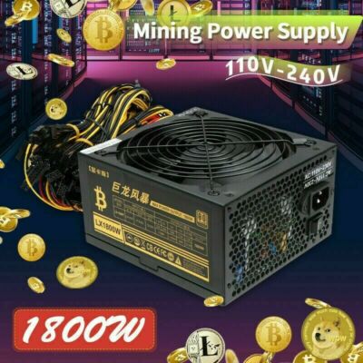 1800W Modular Mining Netzteil PSU für 8 GPU ETH Rig Ethereum Miner Tools