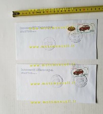 Innocenti Mini 650 SE francobollo 1986 2 buste affrancate commemorative SCAT