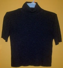 Fiorlini International Gray Knit Turtle Neck Sweater Top Size M Free US Shipping