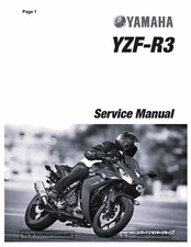 3 hole Punch Service Shop Repair Manual 2015 Yamaha  YZF-R3 R3 YZFR3