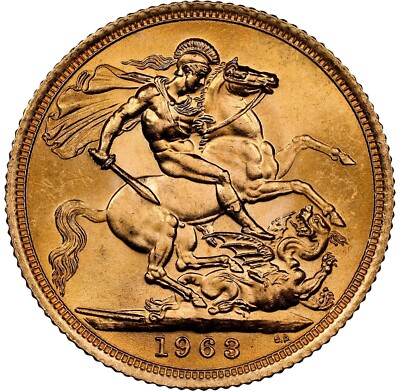 Great Britain - 1963 Elizabeth II Sovereign - NGC MS64