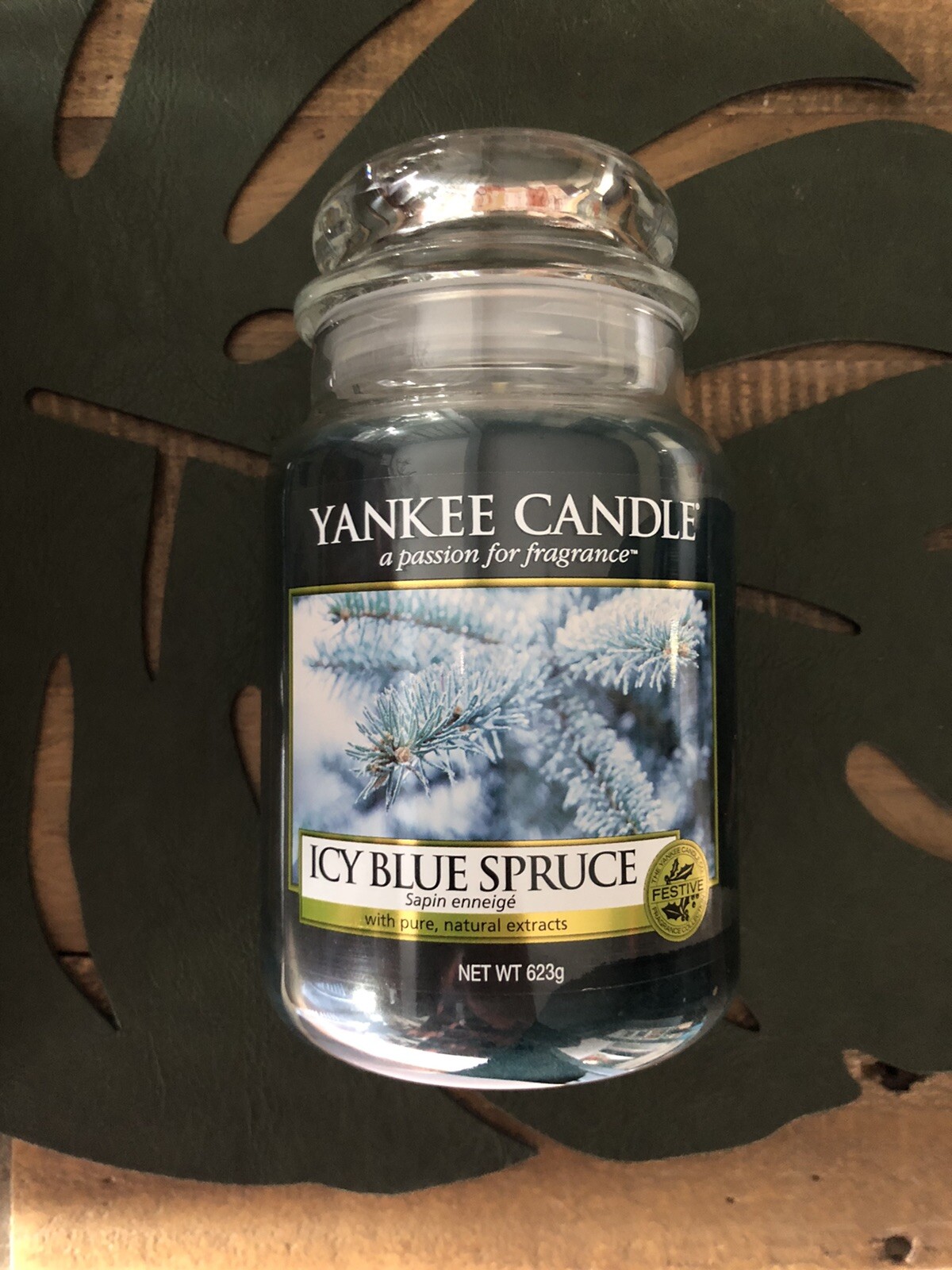 Yankee+Candle+Icy+Blue+Spruce+Large+Classic+Jar+Candle for sale online