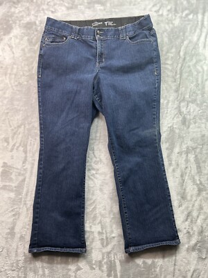 Lane Bryant Women Plus Sz 20 Average Designer Jeans Blue Straight Stretch Denim