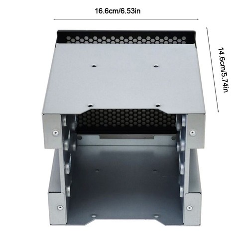3xOptical Drive Bay To 4-Bay 3.5 SSD HDD Cage Rack Bracket Hard Drive Tray - Afbeelding 8 van 10