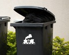 3 x Wheelie Bin Numbers Steam Train House Sticker Recycling Box Engine Loco