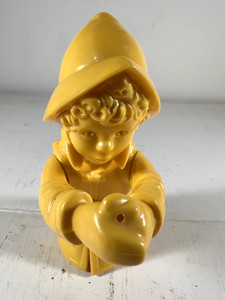 C4 Avon Yellow Plastic Tug A Brella bottle topper Morton Salt HAIRLINE CRACKS