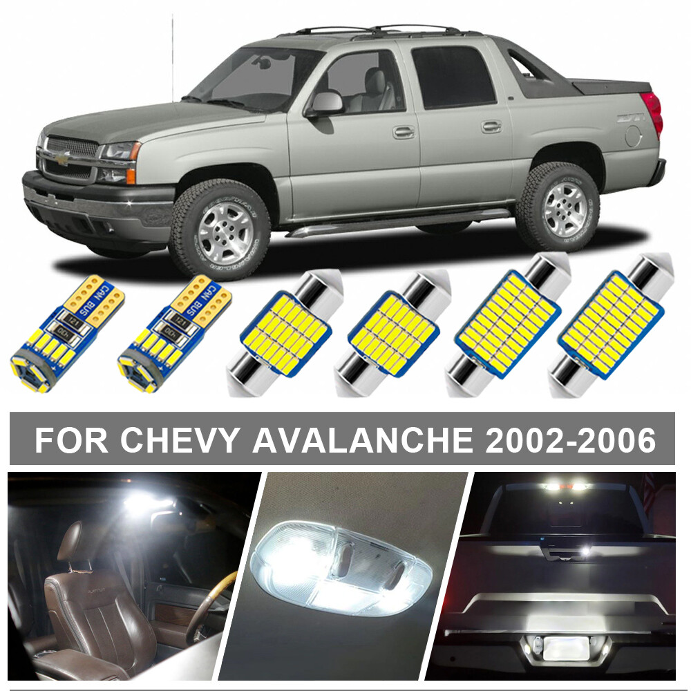 13x White LED Interior Lights For CHEVROLET Avalanche 2002-2006 Package Kit 