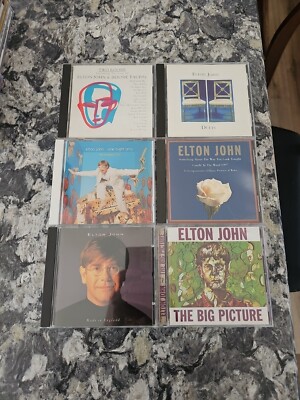 lot of 7 Elton John CDs Duets Night Only Look Tonight Big Picture Yellow Brick