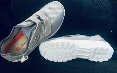 Atmungsaktive Turnschuhe mit Klettverschluss für Damen grau Größe