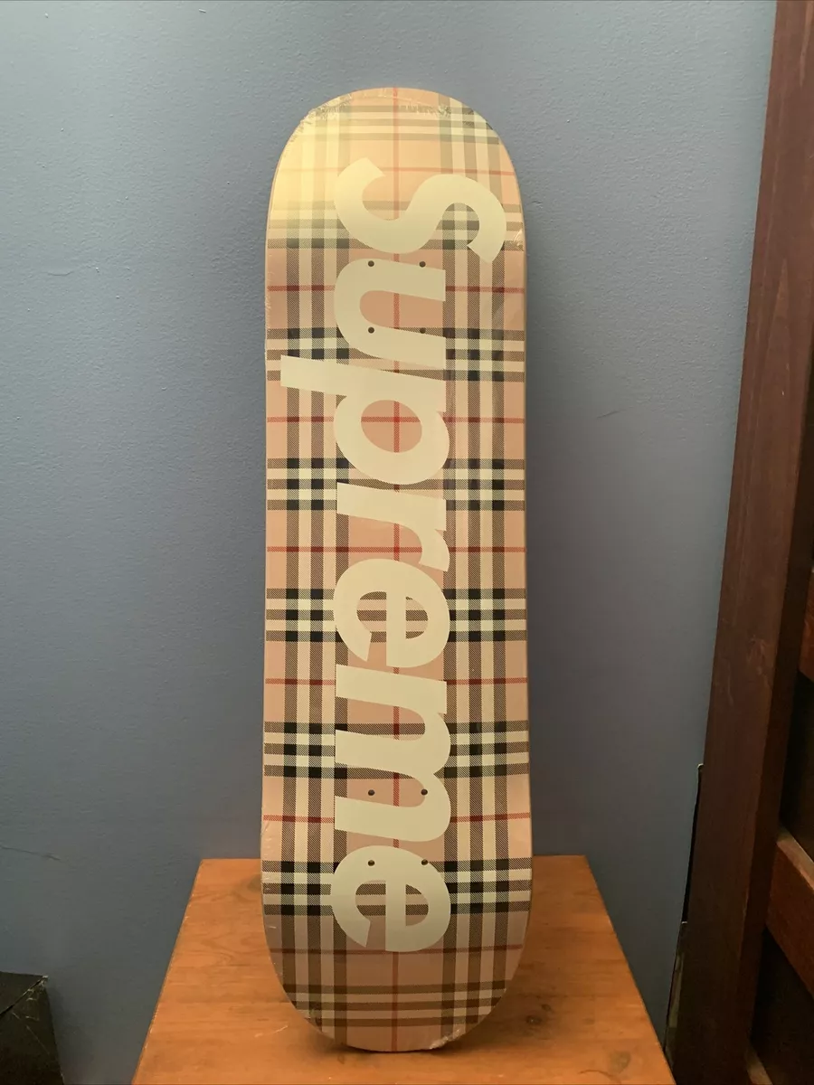 SUPREME x BURBERRY Skateboard Deck Pink 8.375” x 32.125”