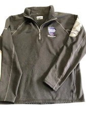 Samuel Adams Beer Sweatshirt Adult Large Marmot Black Fleece 1/4 Zip Pullover