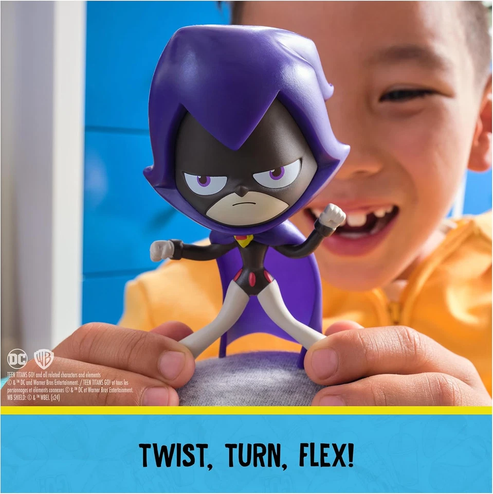 DC Comics Teen Titans Go! Figura de acción flexible Twisty Titans Raven 6 pulgadas nueva Foto 3 de 4