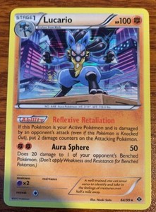 2012 Pokemon Next Destinies Holo Lucario #64/99