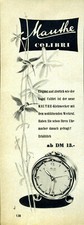 Mauthe -- COLIBRI -- Kleinwecker -- Mit Weckruf -- Werbung von 1956