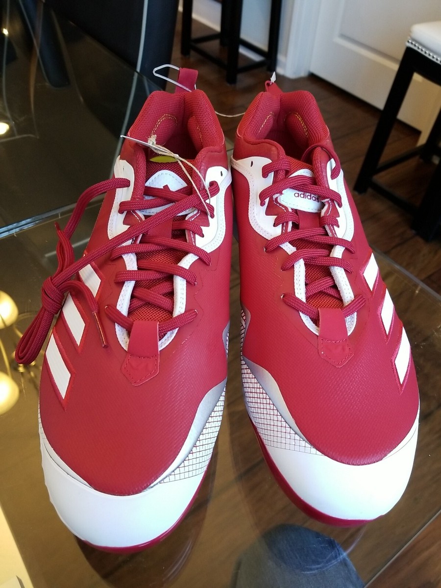 Adidas Icon 6 Bounce Baseball Cleats Shoes new white red FV9354 Men’s Size 14 Men main image 3