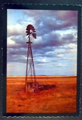 High-Line Windmill Stands Motionless, Great Plains Region of Montana