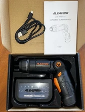 NEW! ALEAPOW 4V Cordless Rechargeable Screwdriver Tool Kit