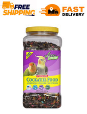 3-D Pet Products Premium Cockatiel Bird Food Seeds, with Probiotics, 4.5 lb
