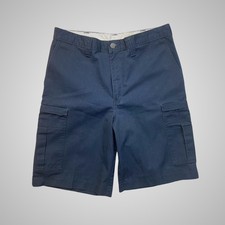 Dickies Cargo Shorts Mens 34 Vintage Navy Blue Excellent Relaxed Fit Workwear