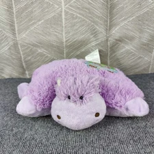 Pillow Pets Purple Hippo Plush Pee Wees Stuffed Animal Lavender Toy 12" New