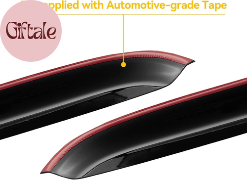 Window Rain Guards for 2014-2018 Chevy Silverado/Gmc Sierra 1500 Crew Cab, Out-C - Picture 4 of 12