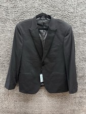 NEW The Blk Tux 44S Tollegno 1900 Black Jacket 100 Merino Wool