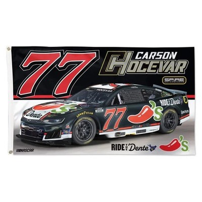 Carson Hocevar #77 Chili's Nascar Car Racing 3x5 FT Flag Wall Home Great Banner