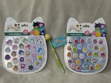 Squishmallow Puffy Stickers Sealed New 54 TOTAL 2025 LOT  Squishy Pen