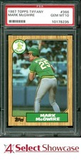 1987 TOPPS TIFFANY #366 MARK McGWIRE ATHLETICS PSA 10