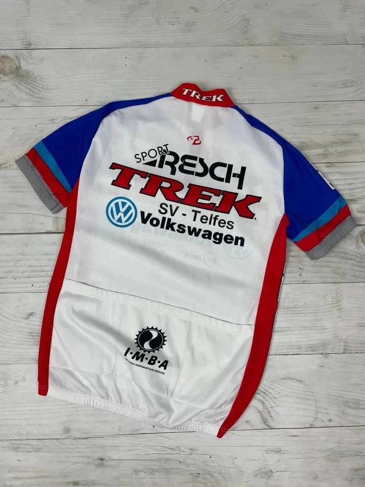 Camisa Bicicleta Trek Volkswagen Rock Shox Jersey De Marchi Hombres Talla S Blanca Foto 2 de 4