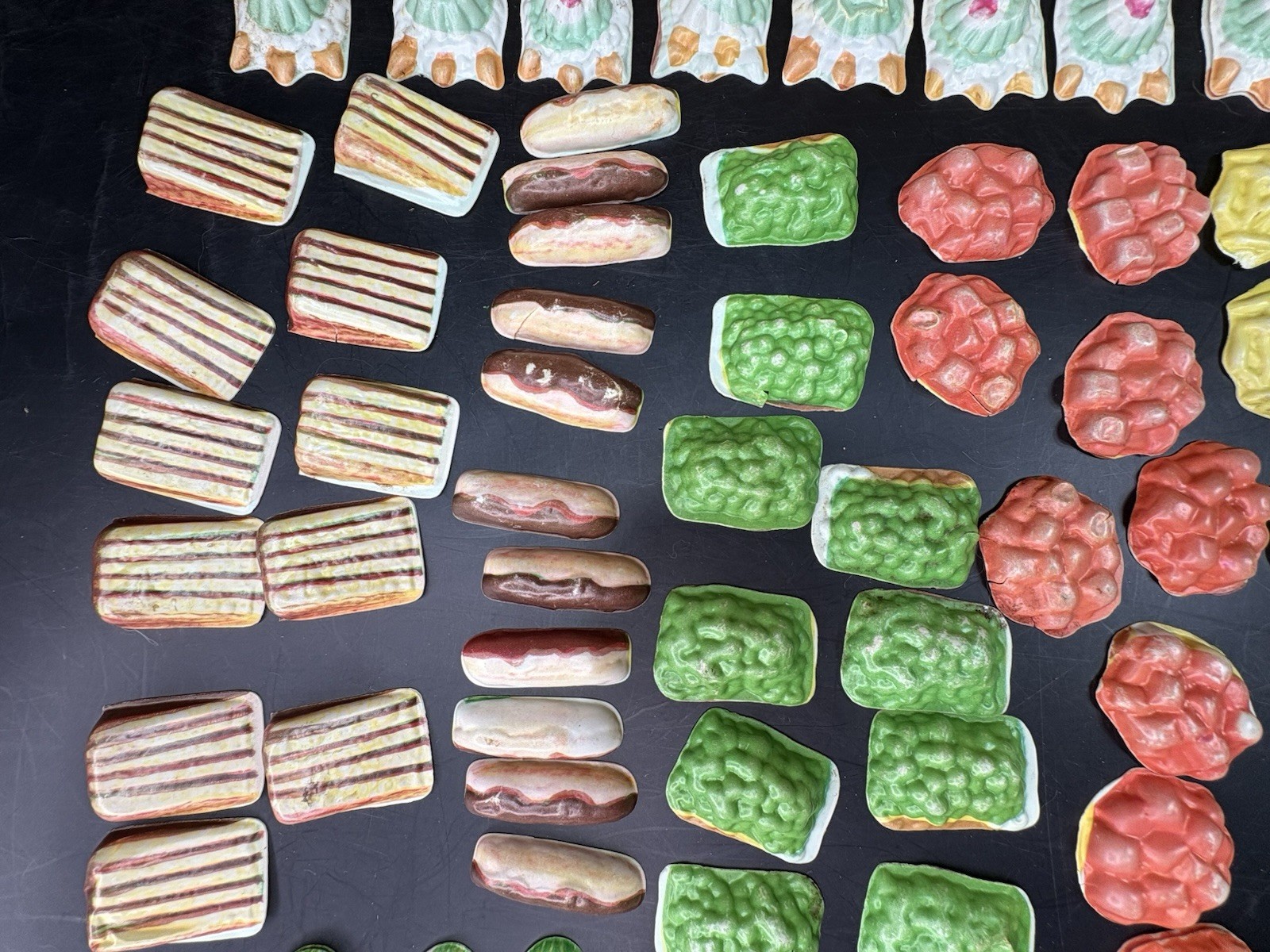 Play Food Molded Celluloid Plastic Toy Doll Vintage 1950s Lot 100+ pcs