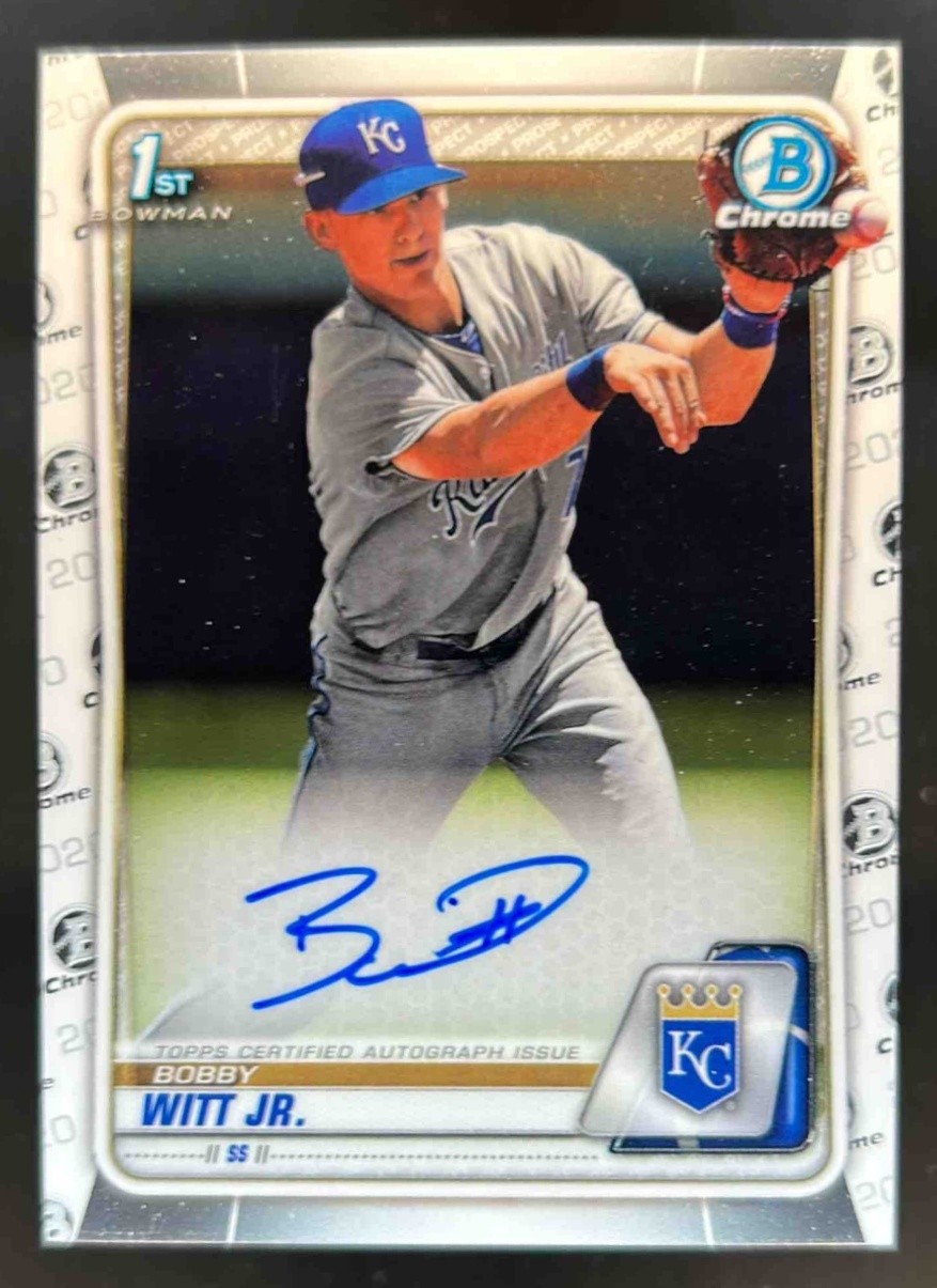 2020 Bowman Bobby Witt Jr. Chrome Auto 1st Prospect #CPA-BWJ Royals