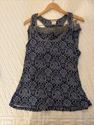 Women s Ink+Ivy 2 Piece Shorts Pajama Set PJs Lounge  XL Navy Floral