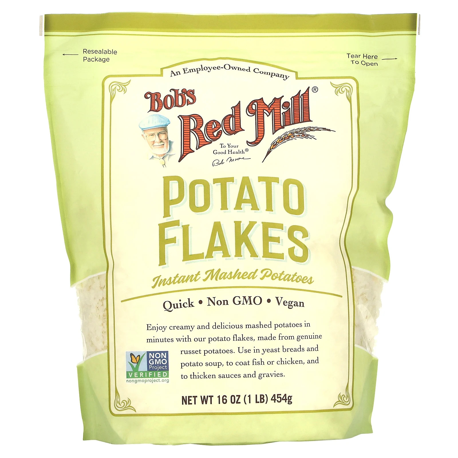 Potato Flakes, Instant Mashed Potatoes, 16 oz (454 g)