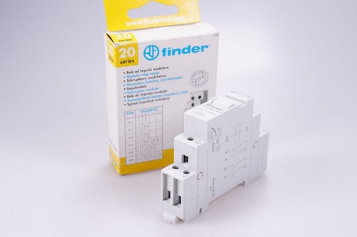 Finder 20.22.9.024.4000 Pulse Switch 2 Contacts 24 V/DC 16A 4000 VA OVP ...