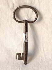 ANTICA CHIAVE A CANNA PIENA FERRO BATTUTO 1800 OLD KEYS ANCIENT PIEMONTE. CK88