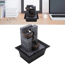 4-stufiger Tischplatte Wasserspringbrunnen Resin Handwerk Schreibtischbrunnen Be