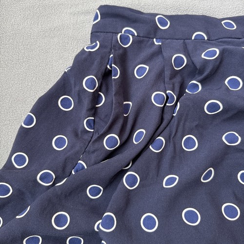 Ines De La Fressange Uniqlo Skirt Womens XXS Blue Polka Dot Wrap Midi Designer - Picture 7 of 15