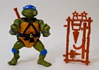 Vintage TMNT 1988 Leonardo Figure COMPLETE Playmates HARD HEAD