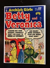 Archie's Girls, Betty & Veronica #9. VG 4.0. Archie, Jughead, Reggie Cover. 1953