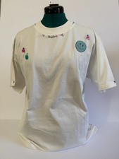 Handmade Charms & patch Upcycled Stelle Clothing Women's Oversized T-shirt 