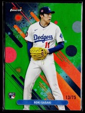 2025 Finest #40 Roki Sasaki Green Refractors #/75