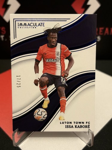 Issa Kabore 17/25 Luton Town Panini Immaculate 2023/24 Numbered /25 Sapphire