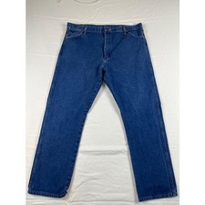 Wrangler Men's Blue Jeans Size 42x32 Classic Fit Regular Cotton Denim
