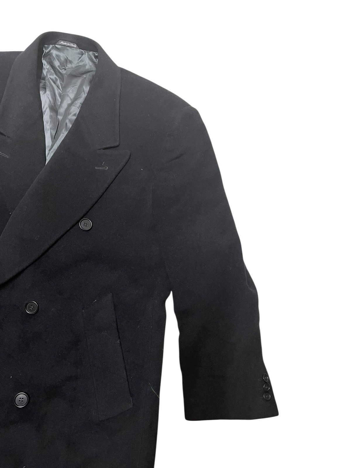 AMERI New York Classic Black Wool OverCoat Mens S… - image 3