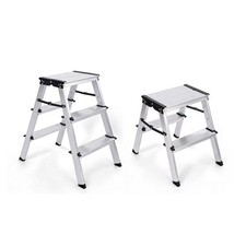 Alu Klappleiter Klapptritt Trittleiter Leiter 2/3 Stufen rutschfest