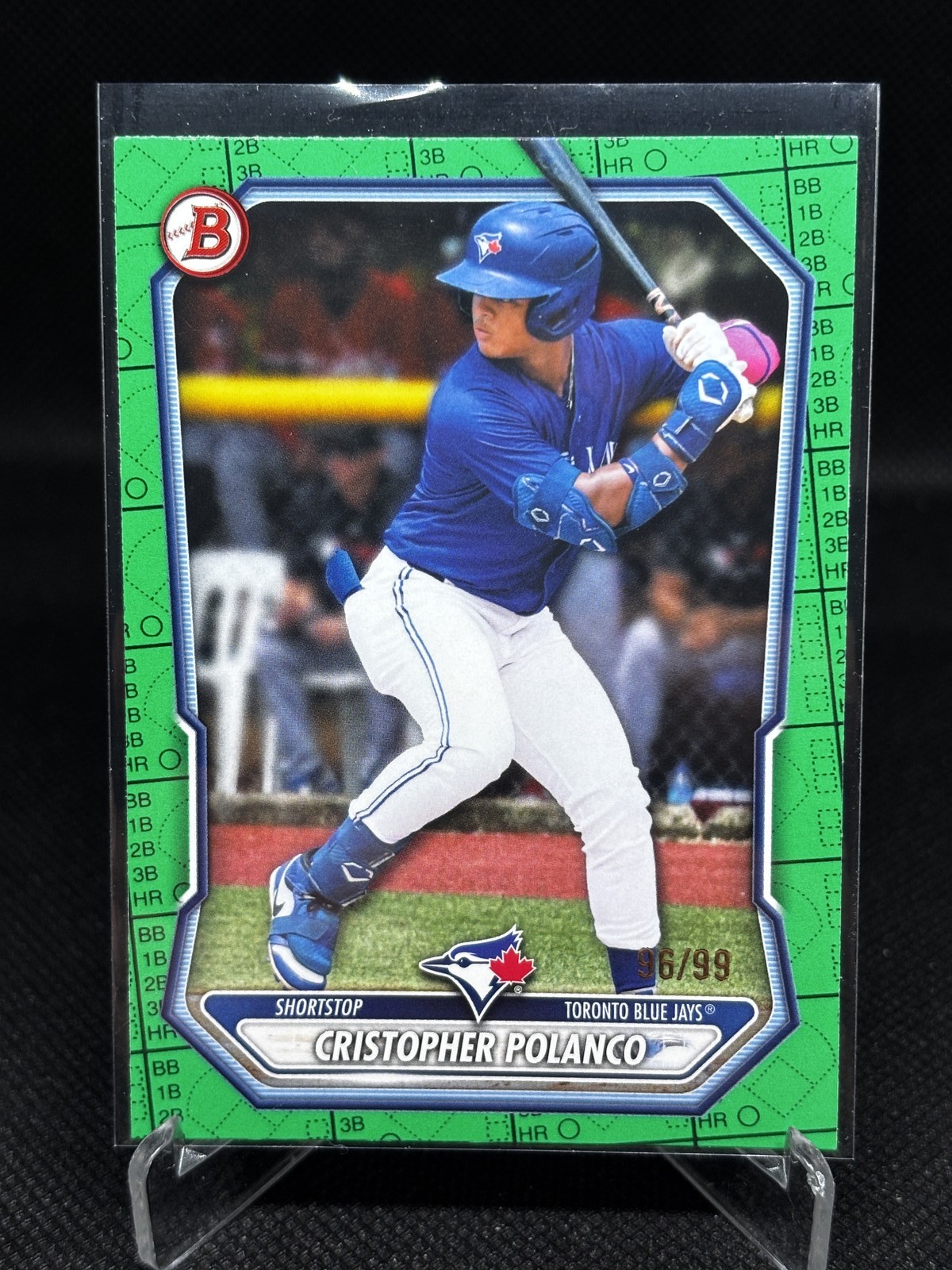 2026 Bowman-Cristopher Polanco Green Pattern Border Prospects Blue Jays #BP-34 #
